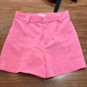 Zara High Waist Pink Tailored Shorts